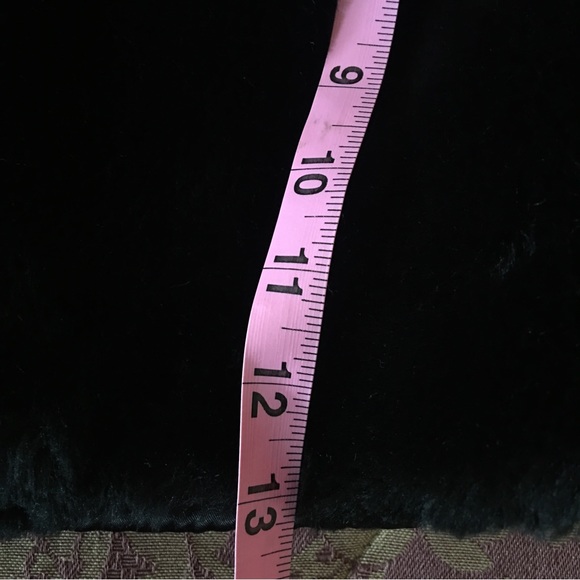 Betty Rose Faux Fur coat Black Open Cropped  Size Small Vintage - Picture 6 of 12